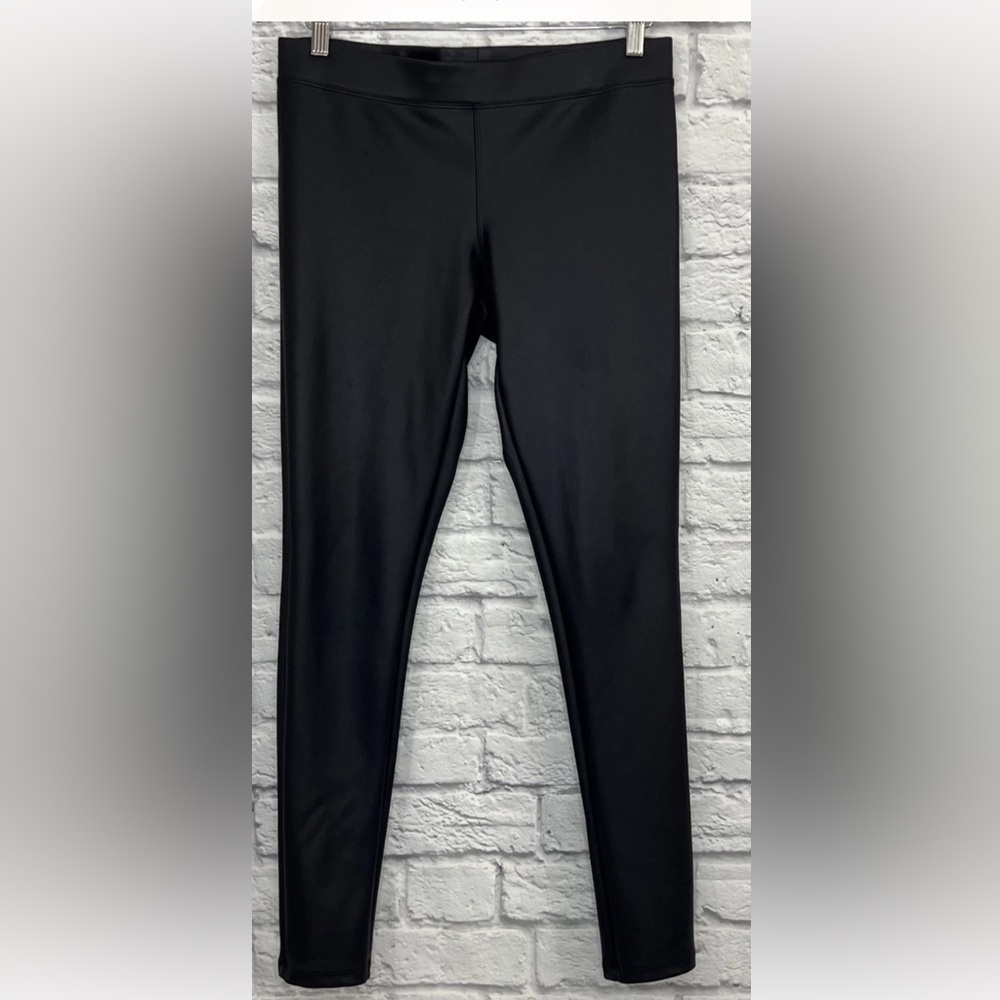 EXPRESS BLACK FAUX LEATHER LEGGINGS SIZE M
